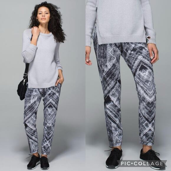 Lululemon Namaskar Relaxed Track Pant II In Heat Wave White Black 4 Athleisure - Picture 7 of 16